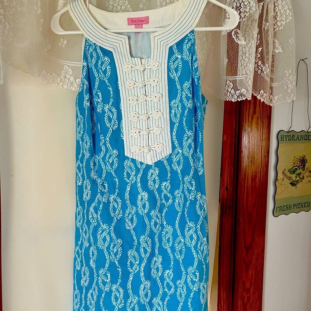 Lilly Pulitzer Row Your Boat  nautical shift dress size 6
